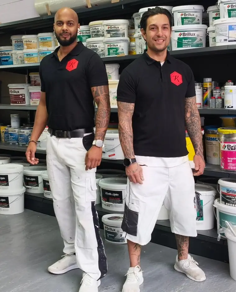 Malerbetrieb Sissach: Kevin Bresler (links) und Stephan Bozzolo (rechts) von Kreativ Maler